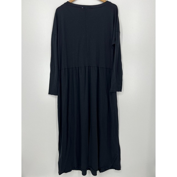 FP Beach Dress Women's Size L Black Long Sleeve Maxi Long Length Free People - Picture 5 of 9